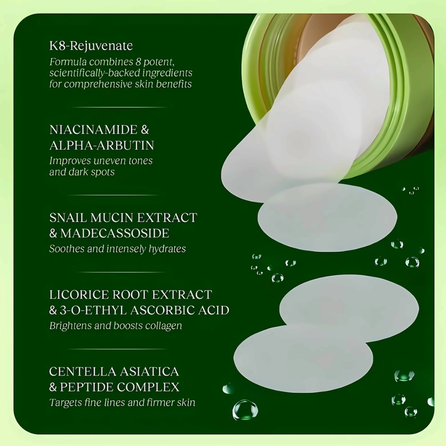 Vesari™ GlassSkin Pads: Niacinamide 5% + Rice Extract