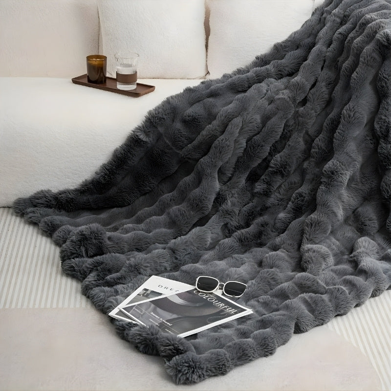 Vesari™ Faux Rabbit Fleece Blanket
