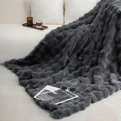 Vesari™ Faux Rabbit Fleece Blanket