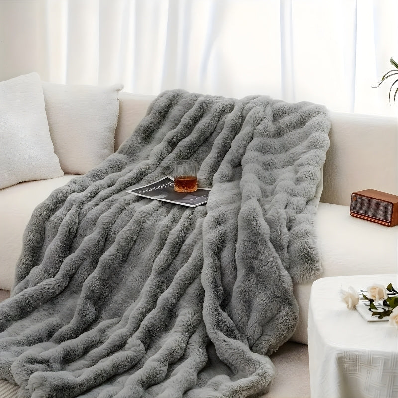Vesari™ Faux Rabbit Fleece Blanket